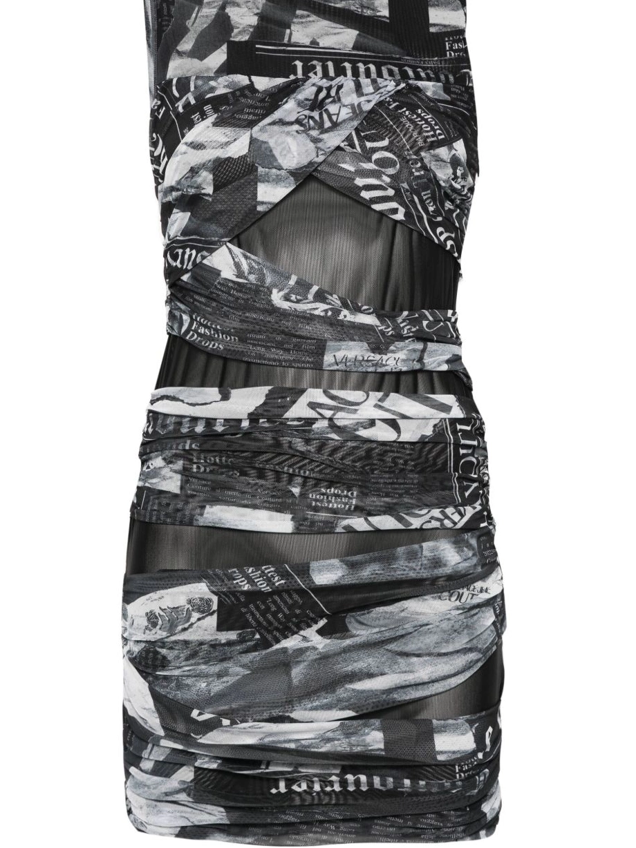 Affordable Versace Jeans dress asymmetric Couture draped Women 0328